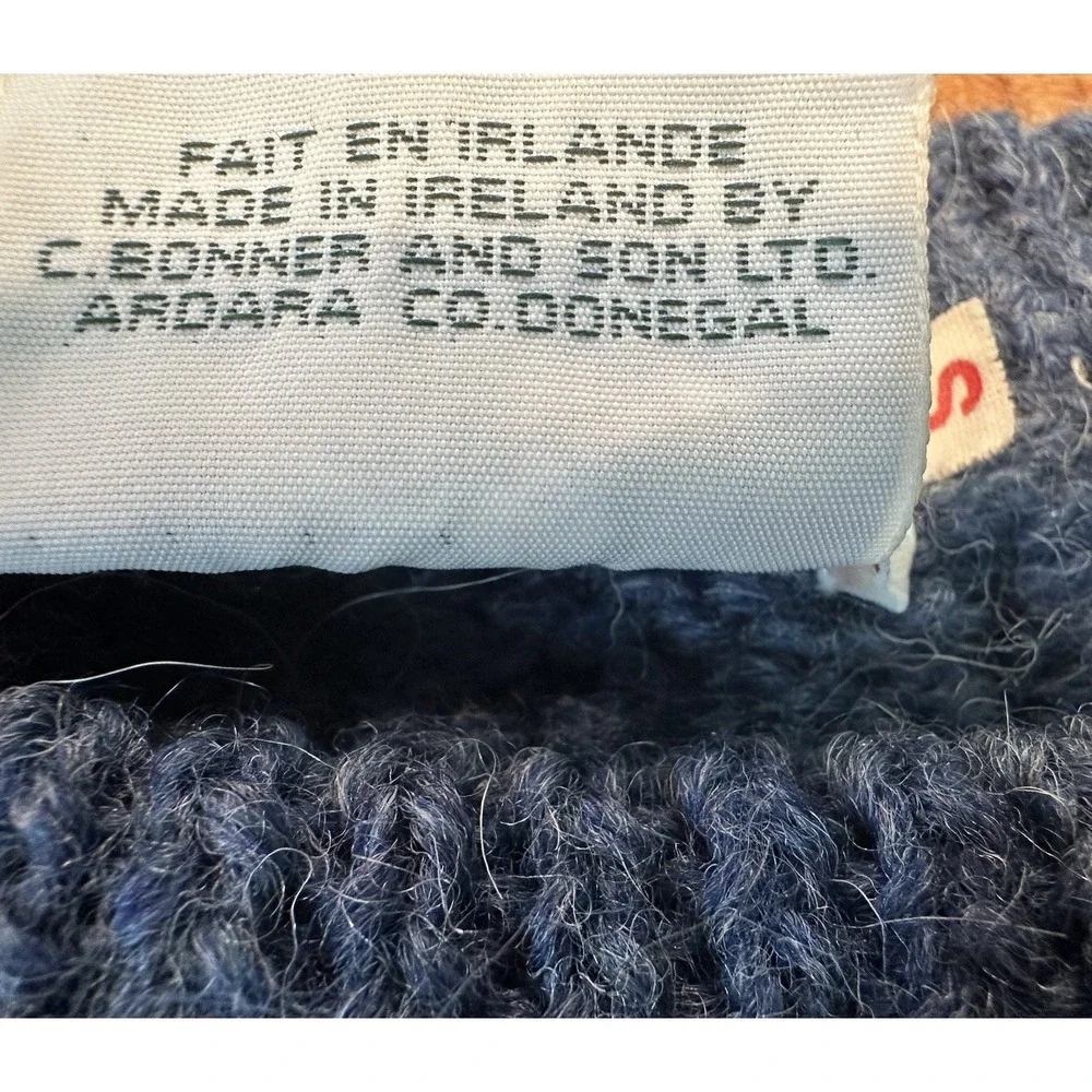Appleseed's Womens 100%‎ Wool Cable Knit Sweater Pullover Made in Ireland Size S